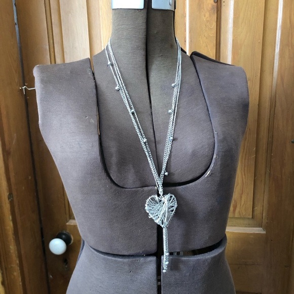 Wire Wrapped Heart Necklace - Picture 1 of 12